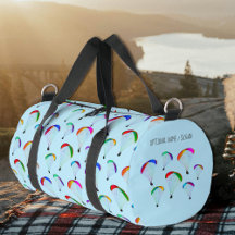Heldere kleuren paragliding / parachutes met naam