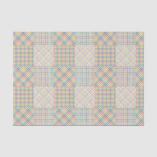Heldere kleuren Plaid Madras Tissuepapier