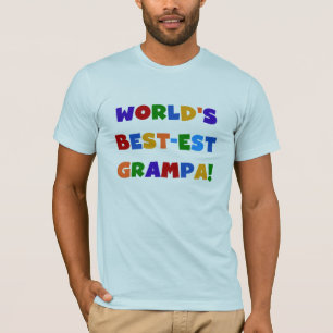 Heldere kleuren 's werelds beste Grampa Gifts T-shirt