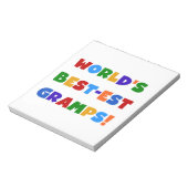 Heldere kleuren 's Werelds beste Gramps Gifts Notitieblok (Gedraaid)