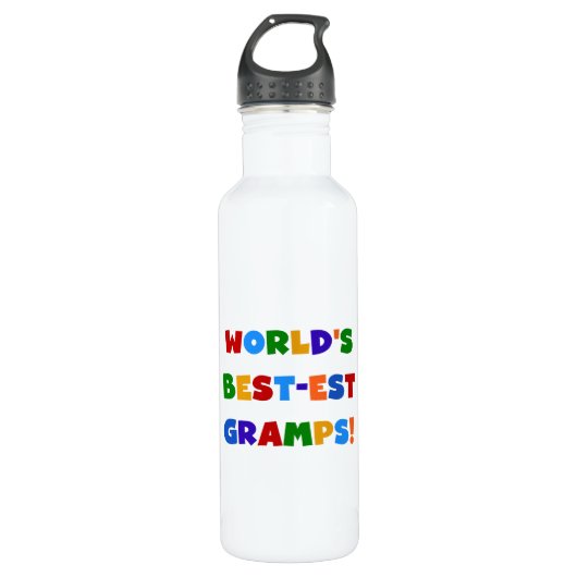 Heldere kleuren 's Werelds beste Gramps Waterfles (Voorkant)