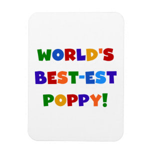 Heldere kleuren 's werelds beste Poppy Gifts Magneet