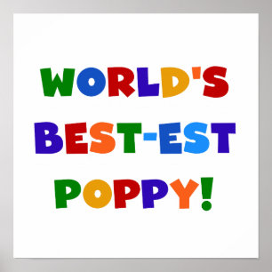 Heldere kleuren 's werelds beste Poppy Gifts Poster