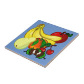 Heldere kleuren van Fruit Wonderful Kitchen Tegeltje (Zijkant)