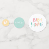 Heldere kleurrijke baby showers decor confetti (Voorkanten)