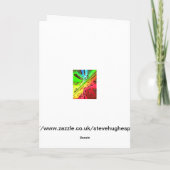 Heldere kleurrijke bladeren kaart (Achterkant)