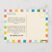 Heldere kleurrijke Checkerboard Holiday Briefkaart (Achterkant)