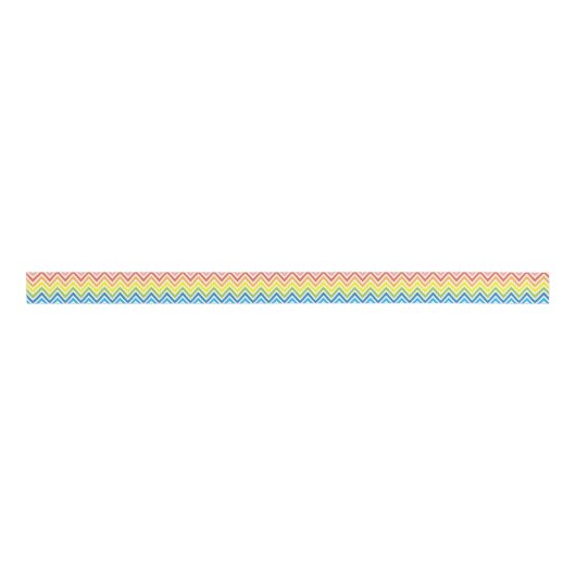 Heldere kleurrijke Chevron Grosgrain Lint (Voorkant)