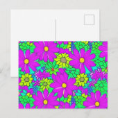 heldere , kleurrijke dagbloem briefkaart (Voorkant / Achterkant)