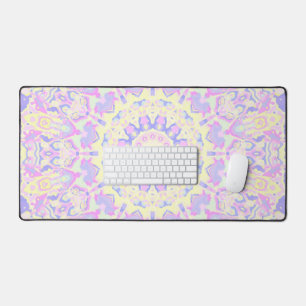 Heldere kleurrijke eigenzinnige Boho Hippie Pastel Bureaumat
