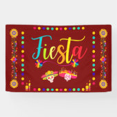 Heldere kleurrijke Fiesta Fun Spandoek (Horizontaal)