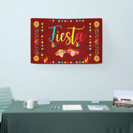 Heldere kleurrijke Fiesta Fun Spandoek