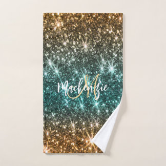 Heldere kleurrijke glitter bad handdoek
