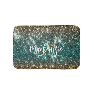 Heldere kleurrijke glitter badmat