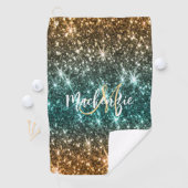 Heldere kleurrijke glitter golfhanddoek (Insitu)