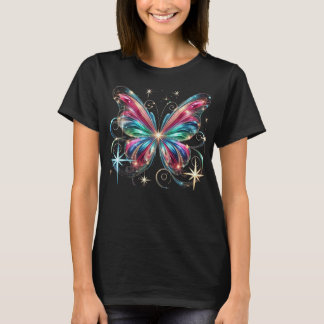 Heldere kleurrijke Holiday Butterfly voor Kerstmis T-shirt