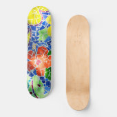 Heldere Kleurrijke Mozaïek Tegel Koi Visvijver Skateboard (Voorkant)