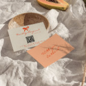 Heldere Kleurrijke Retro Getrokken Lint QR Code Br RSVP Kaartje