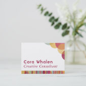 Heldere & Kleurrijke Samenvatting met Strepen & Visitekaartje (Staand voorkant)