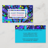 Heldere kleurrijke stippen patterend op maat visitekaartje (Voorkant / Achterkant)