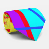 HELDERE KLEURRIJKE TACHTIGER VORM PATROON 80S & NA STROPDAS (Opgerold)