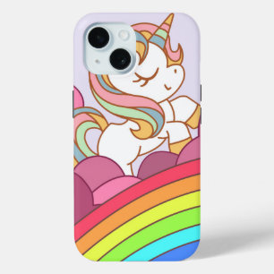 Heldere kleurrijke Unicorn en regenboogkunst