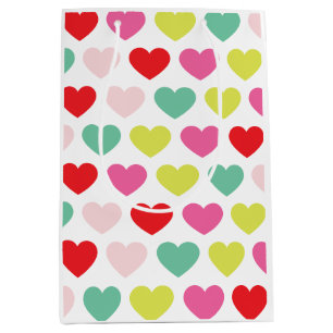 Heldere kleurrijke wensen   Kerstvakantie Medium Cadeauzakje