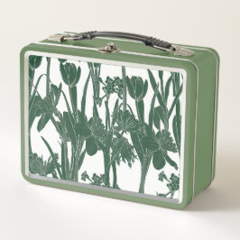 Heldere lente narcissen, tulpen illustratie.