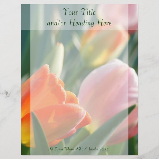 Heldere lente Tulpen Letterhead Briefhoofd (Voorkant)