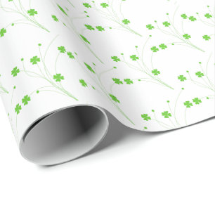 Heldere lentgroene bloemen, kleine Floral afdrukke Cadeaupapier