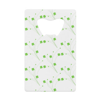 Heldere lentgroene bloemen, kleine Floral afdrukke Kredietkaart Flessenopener