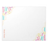 Heldere & Leuke Kleurrijke Muzieknoten Hoek Notitieblok (Voorkant)