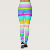 Heldere levendige gestreepte leggings (Achterkant)