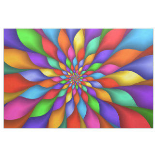 Heldere Levendige Psychedelische Spiraalvormige Stof