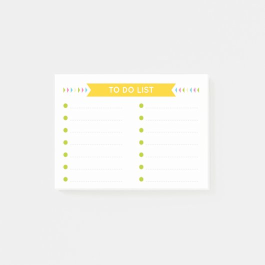 Heldere lijst van taken die u wilt uitvoeren post-it® notes (Voorkant)