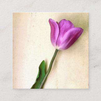 Heldere Magenta Tulp Poetic Vierkante Visitekaartje
