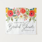 Heldere Midsummer Bloemrijke Bruids-Shower Wandkleed (Voorkant (horizontaal))