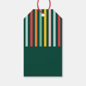 Heldere moderne minimale eenvoudige familie kerst cadeaulabel (Achterkant)