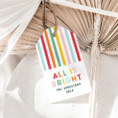 Heldere moderne minimale eenvoudige familie kerst cadeaulabel