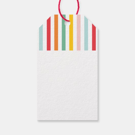 Heldere moderne minimale eenvoudige familie kerst cadeaulabel (Achterkant)