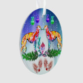 Heldere moderne Silken Windhound Ornament (voorkant)