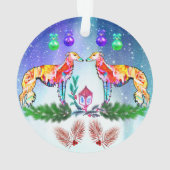 Heldere  Moderne Zijden Windhound Ornament (achterkant)