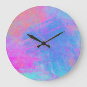 Heldere Multicolor Splashes Grote Klok (Voorkant)
