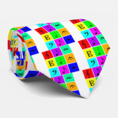 heldere muzieksymbolen stropdas (Opgerold)