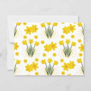 Heldere narcissen, naadloos patroon briefkaart