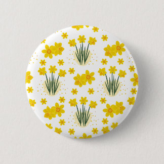 Heldere narcissen, naadloos patroon ronde button 5,7 cm