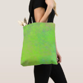 Heldere Neon Green Modern Marbled Art Draagtas (Dichtbij)