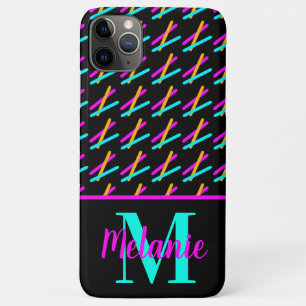 Heldere neon laser actie bloeiend plezier iPhone 11 pro max hoesje
