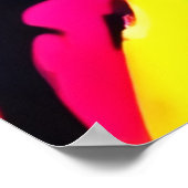 Heldere Neon Splashes in Abstracte kunst Poster (Hoek)