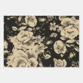 Heldere oliebloemen op zwart inpakpapier vel (Voorkant 2)